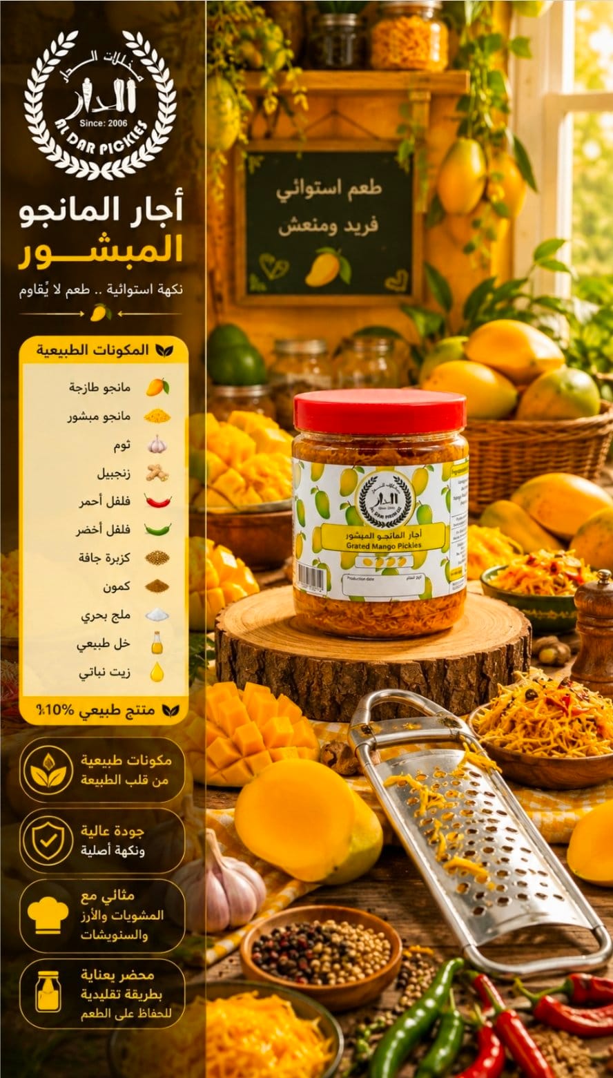 اجار همبا المنشور 350g
Grated Mango Pickles - الصورة 3